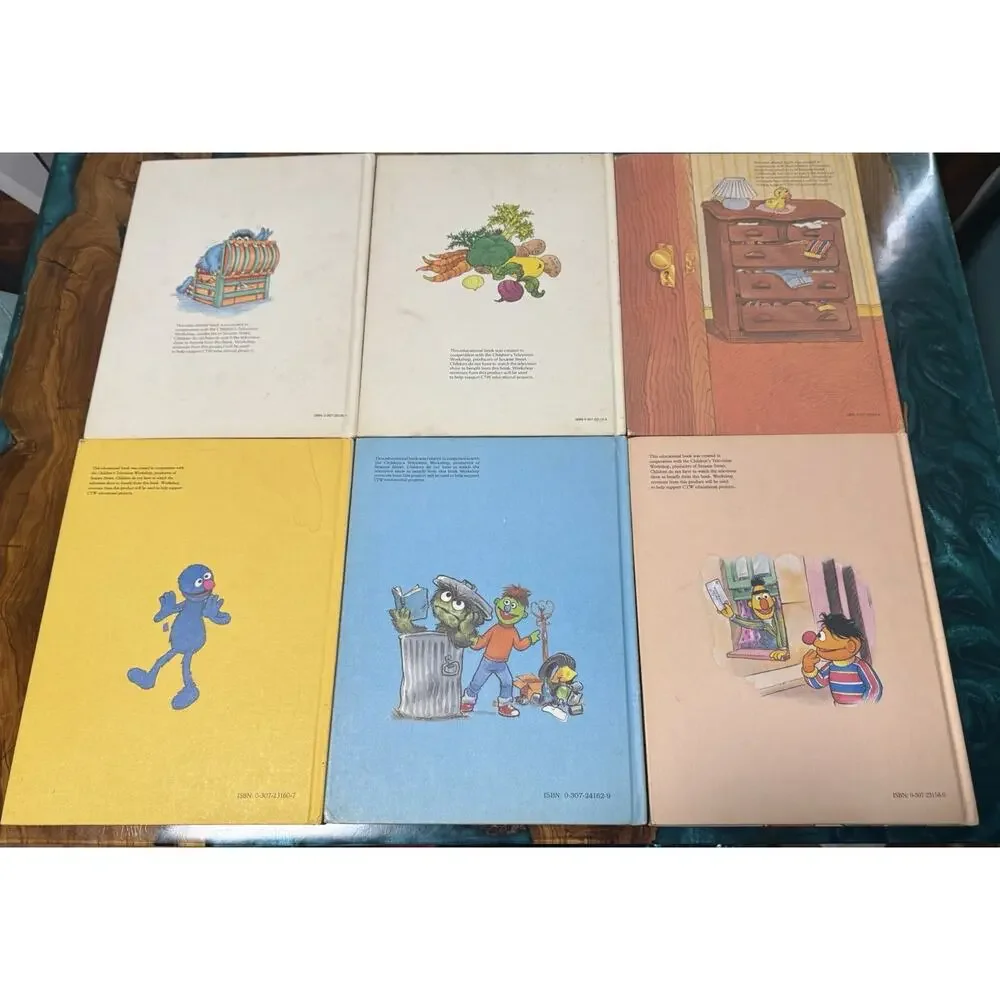 The Sesame Street Book Club x 6 Vintage Hardcover Children's Picture Bundle Lot